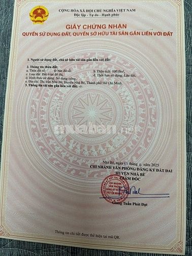 BÁN NHÀ MẶT TIỀN : 2357 HUỲNH TẤN PHÁT - TT. NHÀ BÈ - H. NHÀ BÈ - HCM