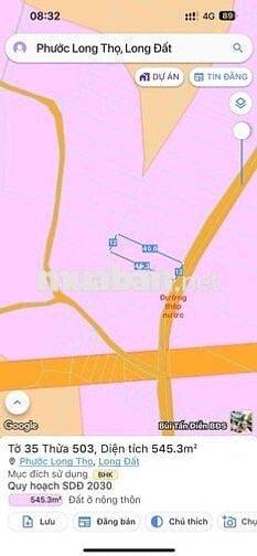 Chính chủ bán đất thổ cư mặt tiền nhựa sát cạnh KCN Đất Đỏ