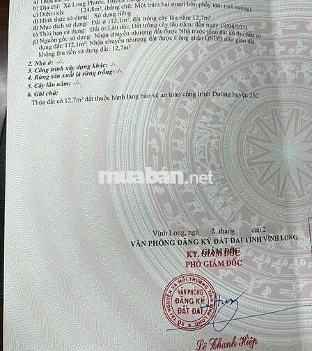 ĐẤT THỔ MẶT TIỀN ĐƯỜNG HUYỆN 25C