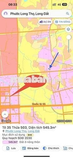 Chính chủ bán đất thổ cư mặt tiền nhựa sát cạnh KCN Đất Đỏ