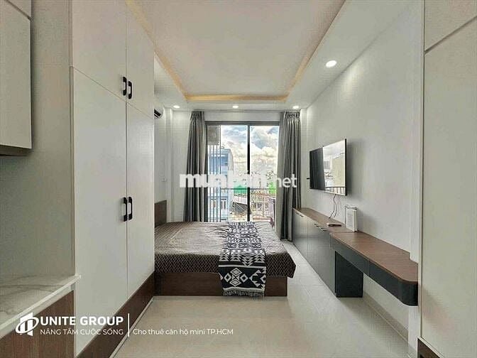 Căn Hộ Studio Ban Công, Máy Giặt Riêng, Full NT Gần Cầu NVC - Quận 1