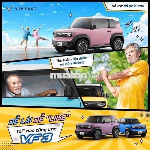 VinFast VF3 2025 Hỗ trợ trả góp 100% giữ cavet