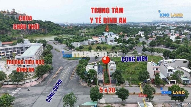 lô đất đẹp nhất KDC Châu Thời mặt tiền đường đôi 32m, Ở kinh doanh