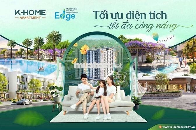 987 triệu, căn hộ 2 phòng ngủ, 46m2, TP mới Bình Dương.