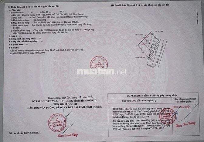 20m Mặt tiền đường nhựa Lê Văn Tách, Hiệp An, Bình Dương (cũ)