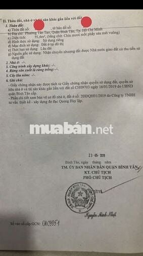Bán Đất Mặt Tiền ( tặng nhà cấp 4 )