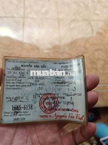 Airblade xanh đen giá5tr5 đời 2008