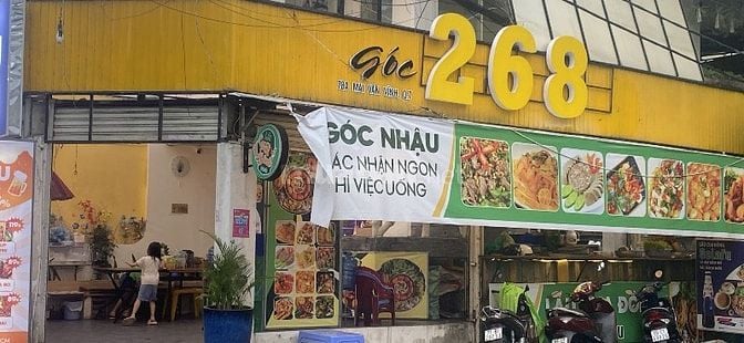 Sang mặt bằng quán ăn nhậu góc 2 mặt tiền