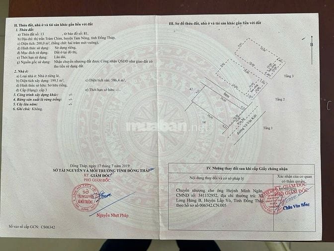 Bán khách sạn Thị Trấn Tràm Chim, Tam Nông, Đồng Tháp, 10x20, 12 phòng