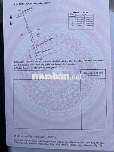 Bán lô đất vị trí đẹp mặt tiền Bình Nhâm 21