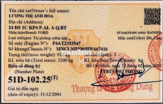 RANGER XLS 2016 AT 1 CẦU 98000KM BẢO HÀNH 1 NĂM