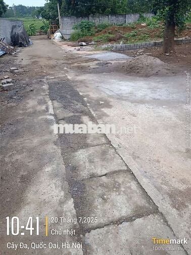 CC BÁN LÔ ĐẤT LÀN 2 TRỤC CHÍNH HÒA THẠCH QUỐC OAI HN DT285m giá 4,42tỷ
