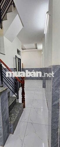 Nhà q6 cho thuê nguyên căn 3×10 trệt 2 lầu đúc 4pn3wc nhà mới hẻm ô tô