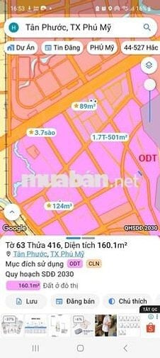 Đất thành phố Phú Mỹ - giá đầu tư, cơ hội sinh lời nhanh!