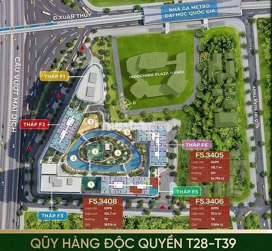 Hơn3TỷBạnSử Hữu Studio.90m-150m2,3PhòngNgủ Sun Feliza Suites TTCầuGiấy