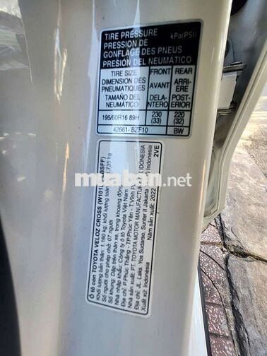 Chính chủ xe Veloz 2022 CVT - 60000 km