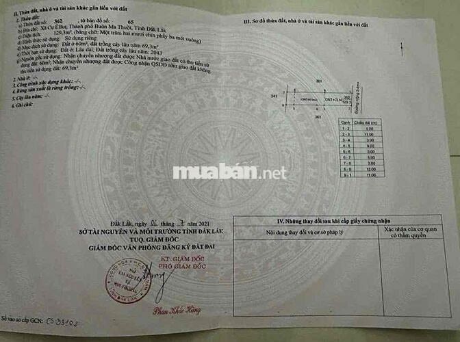 Bán đất đầu làng gần Trường-Bế Văn Đàn Thôn 8 - Cư Êbur - Phường BMT