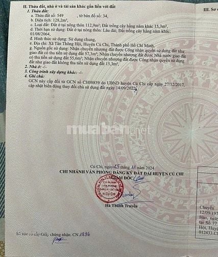 BÁN NHANH LÔ ĐẤT VỊ TRÍ ĐẸP TRONG KDC TÂN THÔNG HỘI ĐÔNG ĐÚC, SHR