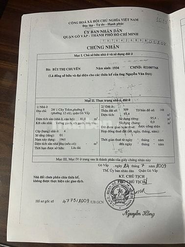 Bán mặt tiền 339 Nguyễn Văn Khối p8, gv tphcm. Giá 16,8 tỷ