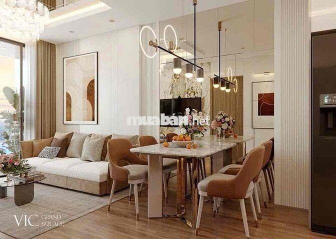 Căn hộ góc 117m2 3 PN có sân vườn riêng VIC Grand Square TP. Việt Trì