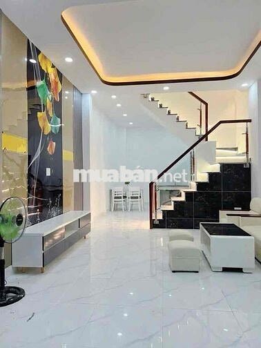 Nhà Mới 2 Tầng-4x10-DTSD 75m2-Sát Lê Văn Quới