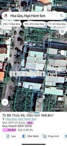 Bán đất ven sông Ngũ Hành Sơn chỉ 35tr/m2 đường Vân Đài Nữ Sỹ
