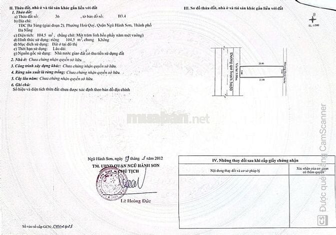Bán đất ven sông Ngũ Hành Sơn chỉ 35tr/m2 đường Vân Đài Nữ Sỹ