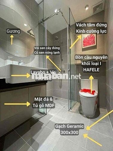 Bán gấp căn Bcons City- mặt tiền Thống Nhất 53m2 2PN, full nội thất