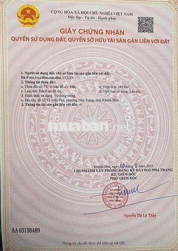 Bán đất bên cạnh Bệnh Viện Vinmec Phường Nha Trang. gần cảng Vinpearl