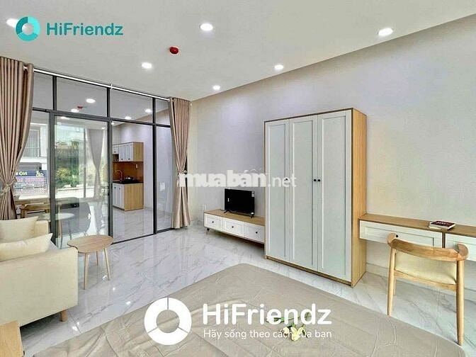 TRỐNG CĂN HỘ 1PN FULL NỘI THẤT ,VIEW KÍNH SIU RỘNG NGAY NGÃ 4 BẢY HIỀN