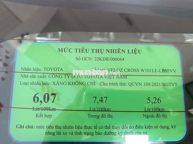 TOYOTA VELOZ CROSS 2025 - 556TR - GIAO NGAY