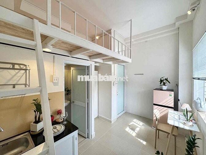 CHO THUÊ CHUNG MINI FULL NỘI THẤT CỬA SỔ TRỜI GẦN HUFLIT