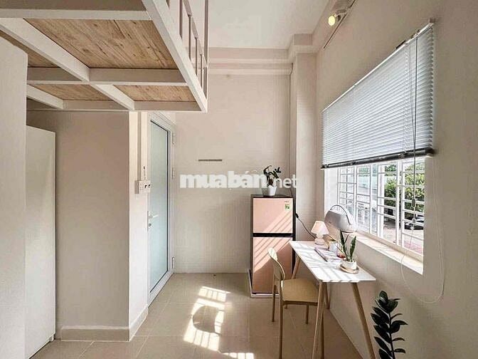 CHO THUÊ CHUNG MINI FULL NỘI THẤT CỬA SỔ TRỜI GẦN HUFLIT