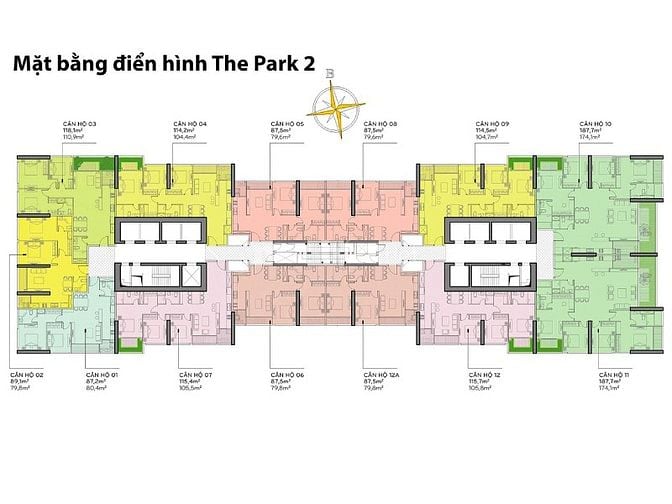 Bán Căn hộ tại Vinhomes Central Park tầng cao gồm 2 phòng ngủ 88m2