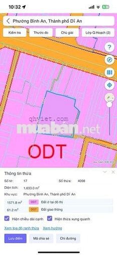1900m2 thổ cư mặt tiền đường xe cont chạy giáp QL1K 35Tr/m2