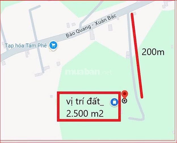 Cần bán đất nông nghiệp 3.5 tỷ -Ấp 18 Gia Đình- Xã Bảo Quang