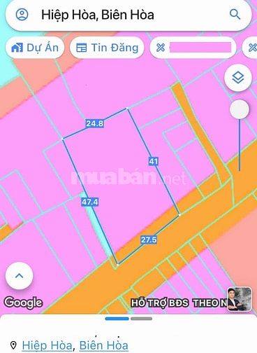 Bán biệt thự MT Đỗ Văn Thi, Hiệp Hòa, B Hòa: 25 x 47= 1020m2, giá 90tỷ