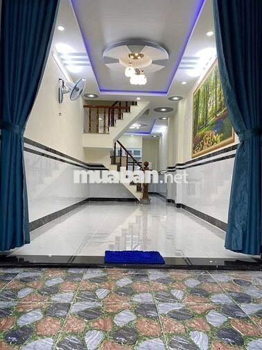NHÀ 1 TRỆT 2 LẦU - 4pn, hẻm 5m,  đường Trần Thị Hè, Q12