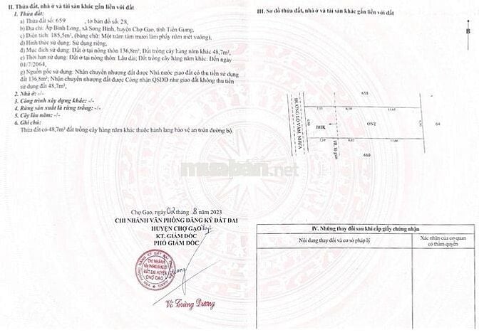 Bán nhà mặt tiền chính chủ, đầu đường Lộ Vàm, Chợ Gạo, Tiền Giang
