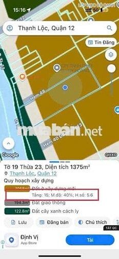 đất thổ cư ngay Thạnh Lộc 13. gần trường mầm non Bông Sen .