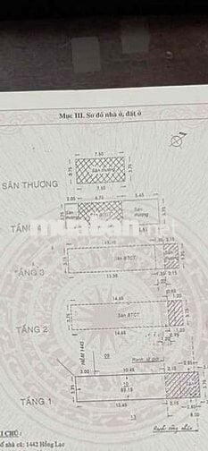 BÁN NHÀ MẶT TIỀN ĐƯỜNG HỒNG LẠC KẾ BÊN LẠC LONG QUÂN 3,8x19 5TẦNG 5PN,