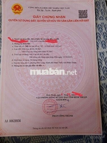 Bán đất nền khu dân cư hiện hữu tại Đức Long, Phan Thiết, sẵn sổ
