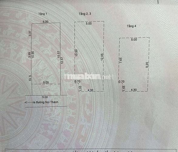 Bán nhà 4 tầng sau lưng mặt tiền Núi Thành - Hải Châu - Đà Nẵng