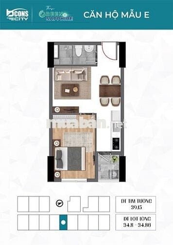 Chính chủ cho thuê căn 1PN 1WC Bcons City tháng 10 ở NTCB 2 ML 6tr/th