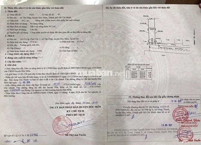 KHÔNG MUỐN BÁN NHƯNG CẦN TIỀN PHẢI NHƯỢNG LẠI GIÁ HỜI1,1TY HÓC MÔN
