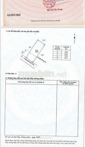 Đất 10 x 25 (250m2 Full thổ) đường đá xanh 5m thông,Mỹ Hạnh Nam