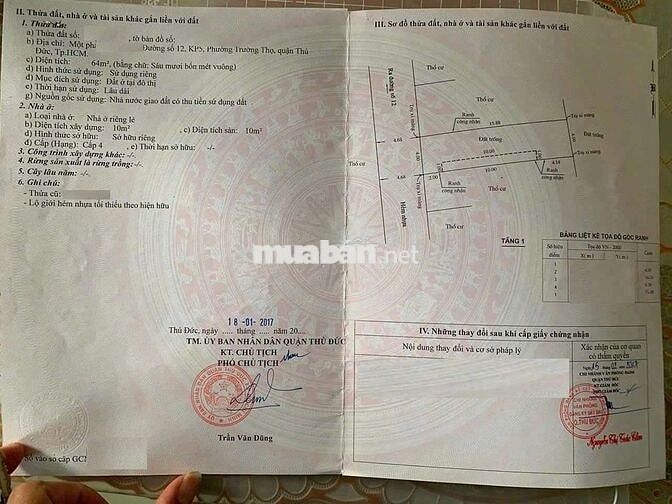 Bán gấp lô đất đẹp hẻm xe tải đường số 12 Trường Thọ, Thủ Đức