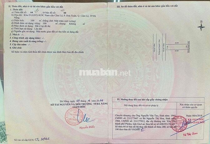 Nhân Hoà 8 , lô đất đường 5m5 rẻ nhất Hoà Xuân