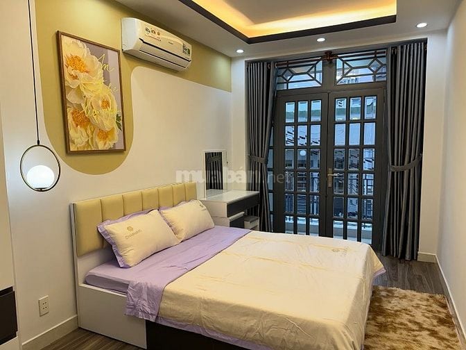 Cho thuê nhà 3 lầu- 66/46 Nhiêu Tứ khu ẩm thực PXLong, hẻm xe hơi 7chỗ