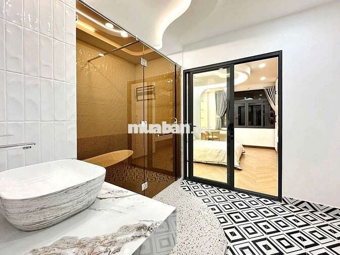 220m2 SD Hẻm xe hơi Trường Sa Bình Thạnh 5 tầng 4 PN full NT cao cấp